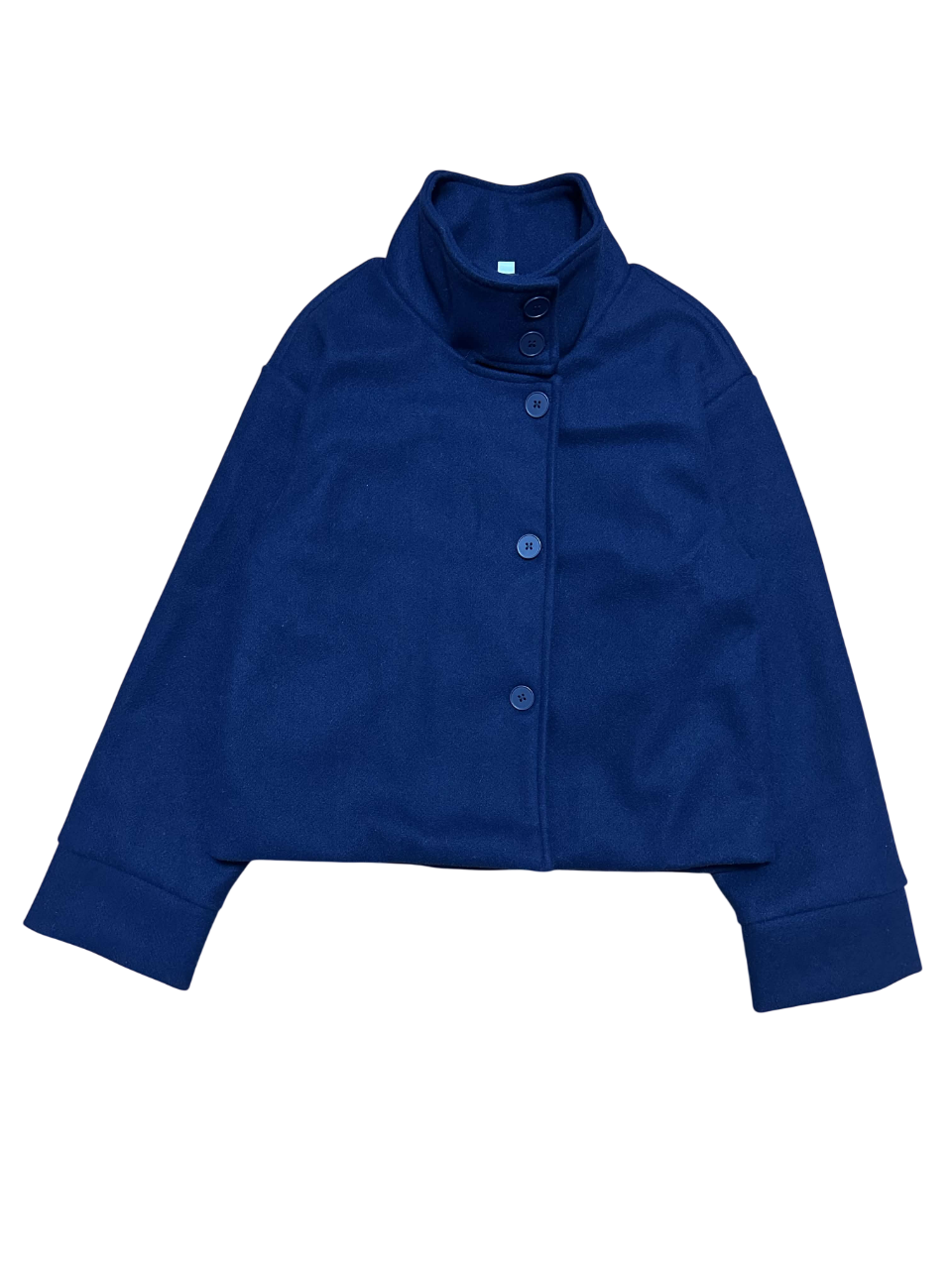 Kurzer Mantel Mit Hohem Kragen